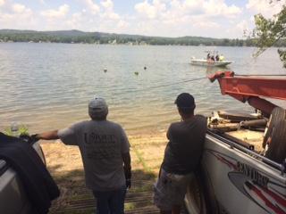 Cherokee County Rescue Squad retrieving vehicles from Weiss lake