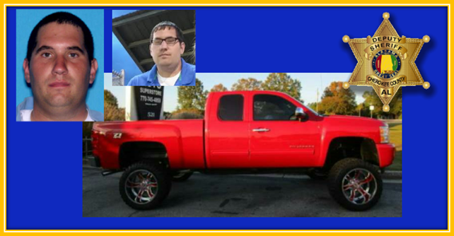 Jeffrey Alan Wilcox, Jr and the red 2011 chevrolet silverado he was last seen driving