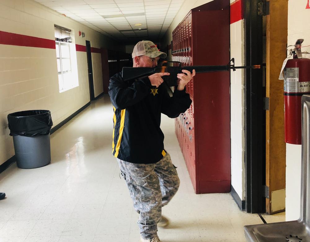 deputy participating in active shooter training