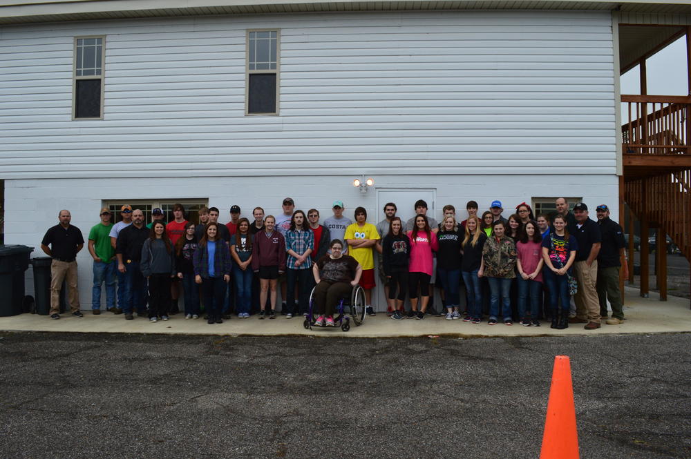 students from Sand Rock that visited the Cherokee County Sheriff office for forensic demonstration and training