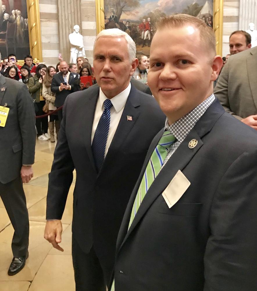Vice President Mike Pence and Chief Investigator Josh Summerford