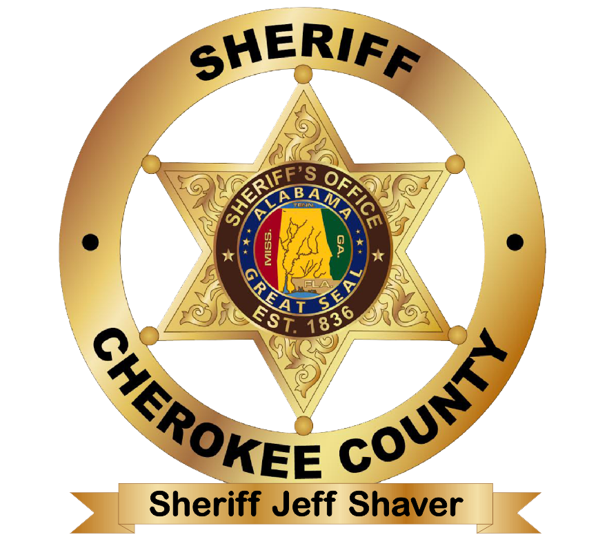 Cherokee County sheriff badge in gold