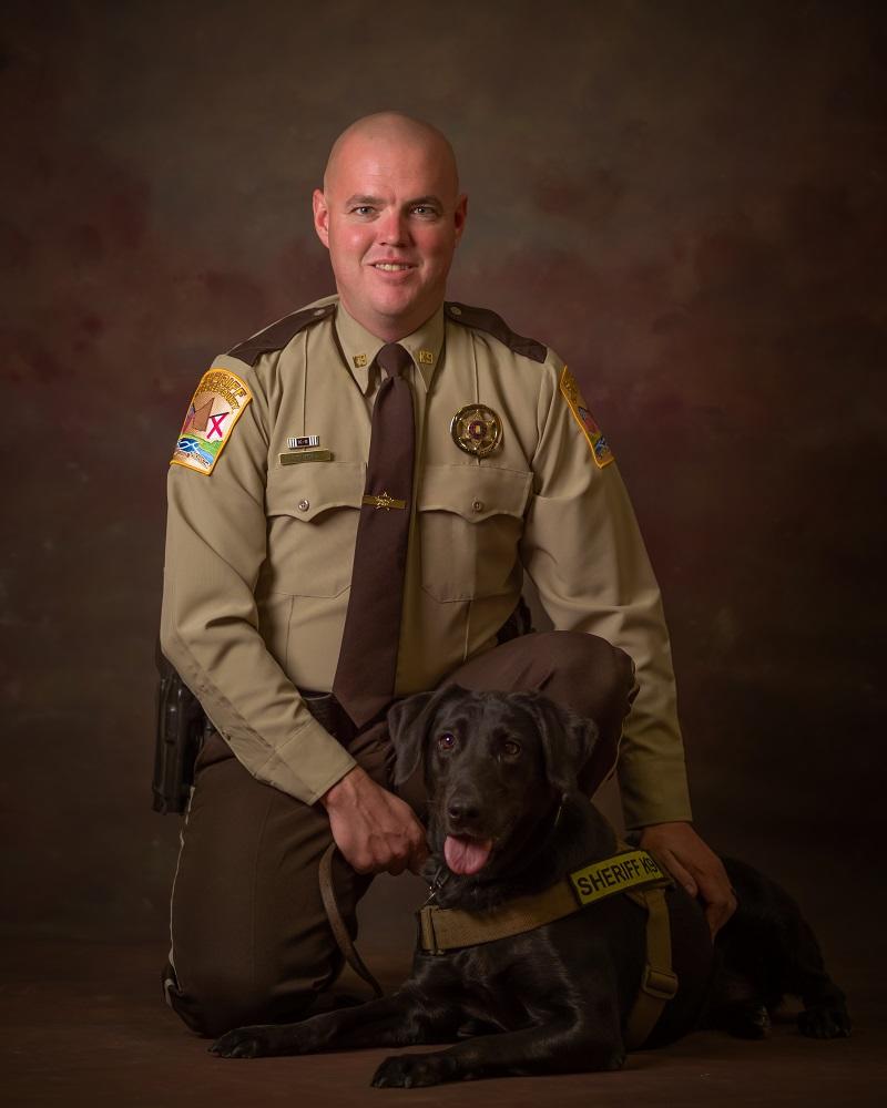 Officer Jeremy Stepps with Narcotics K9 Keelo