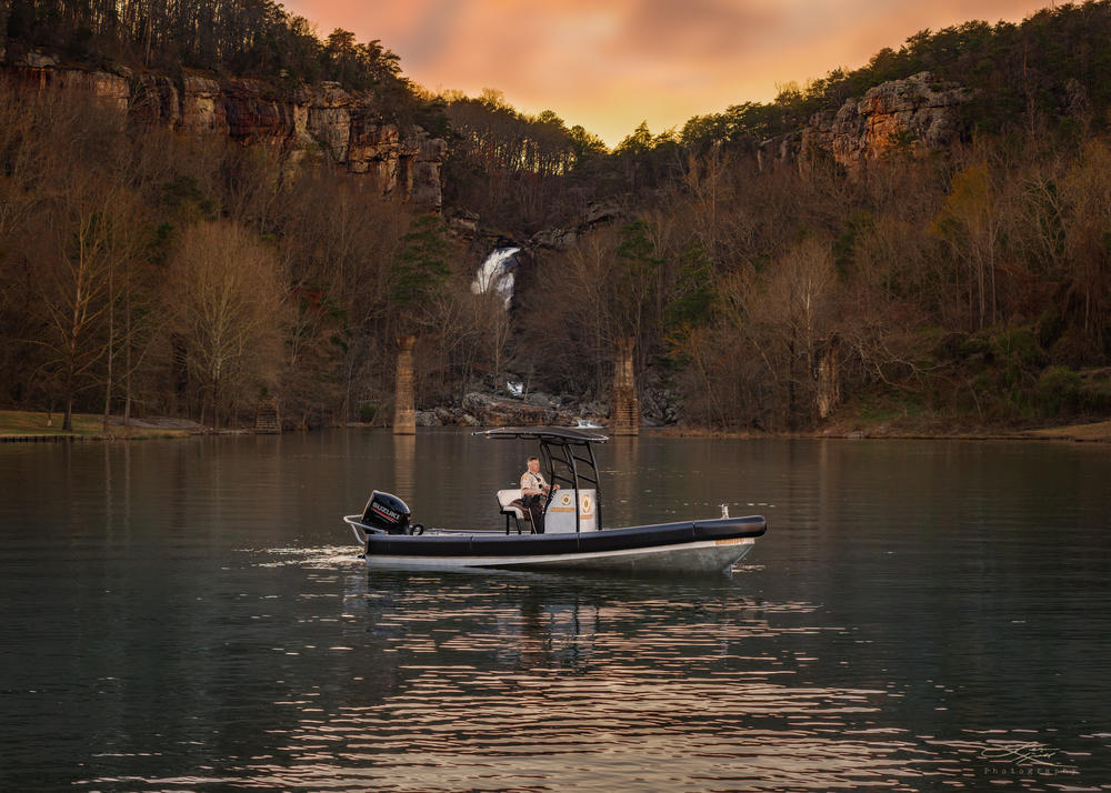 a deputy patrolling the lake