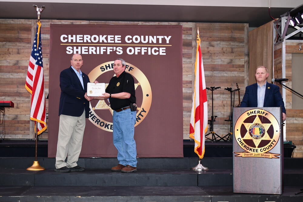 Cpl. Reserve Deputy Garry Thompson was awarded for 5 Years of Service with the Sheriff’s Office and for Outstanding Support to the Sheriff’s Office with the Most Reserve Volunteer Hours. 