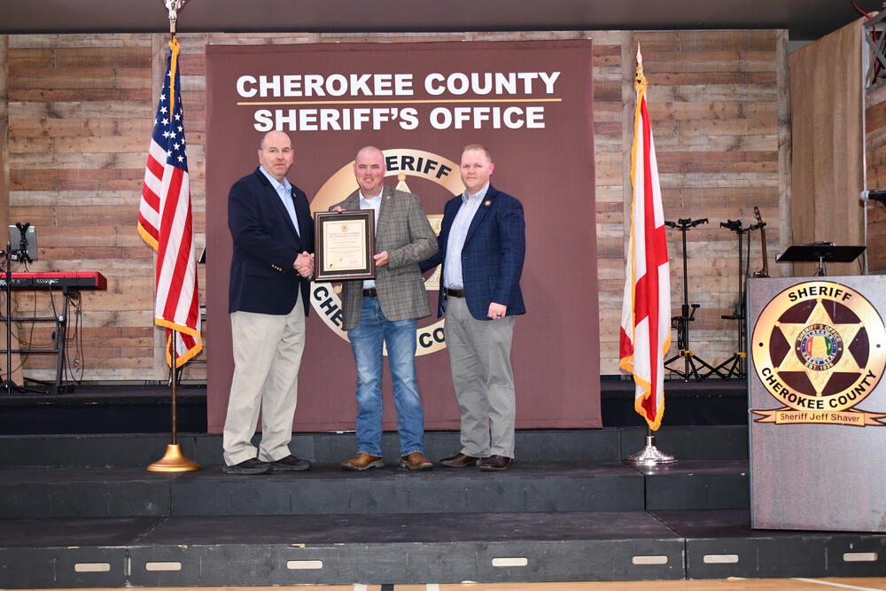 Inv. Jeremy Stepps was awarded with the Sheriff’s Star of Excellence 