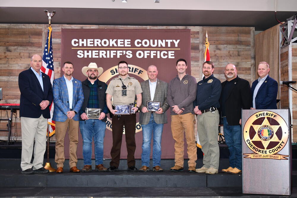 Firearms TopShot Award was presented to Cpl. Daniel Holcomb on A-Shift Patrol, Deputy Jonah Smith on B-Shift Patrol, and Inv. Jeremy Stepps for Investigations. 