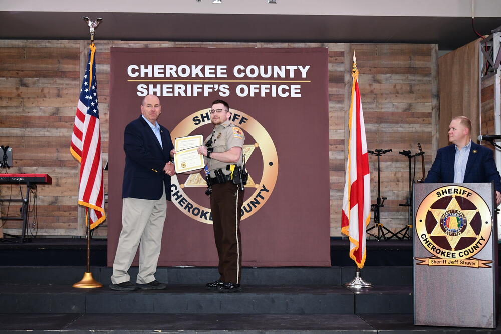 Deputy Jonah Smith was awarded for Most I/O Reports and Most Miles Patrolled