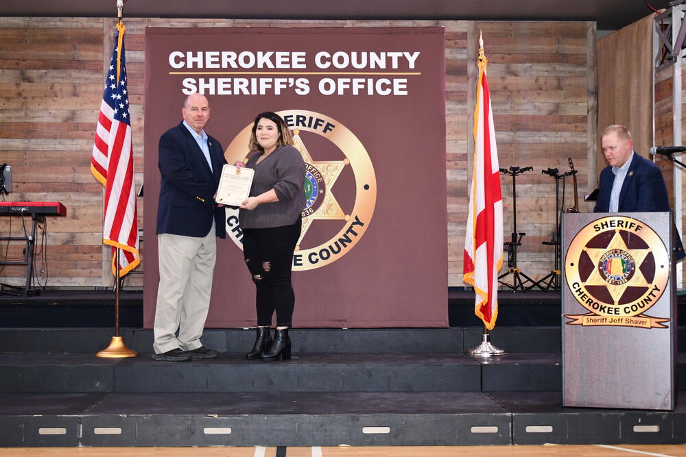 Correction Officer Sgt. Alyssa Lugo was awarded with the Life Saver Award
