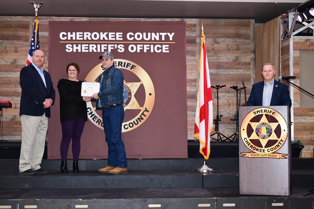 Correction Officer Shawn Pence was awarded with the Outstanding Service Award